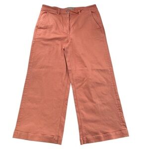Everlane Women's Wide-Leg Cropped Denim Pants Peach Pink Size 14